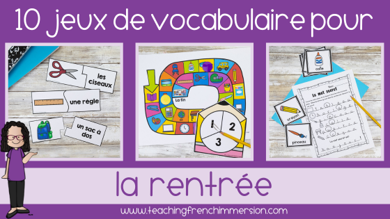 EEK! French Back to School Game - Jeu de Mathématiques